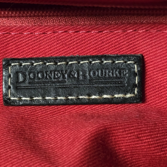 Dooney & Bourke Black Leather Drawstring Slouch Bag - Picture 6 of 10